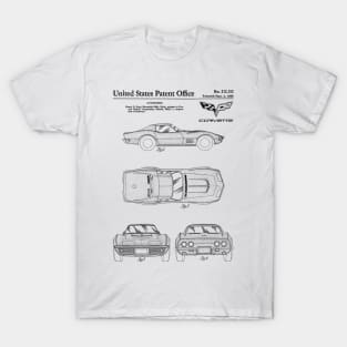 Corvette 1968 Patent Black T-Shirt